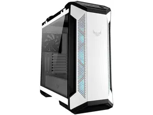 ASUS TUF Gaming GT501 White Edition Mid-Tower Computer Case for up to EATX Motherboards with 2 x USB 3.1 Front Panel, Smoked Tempered Glass, Steel Construction, and Four Case Fans