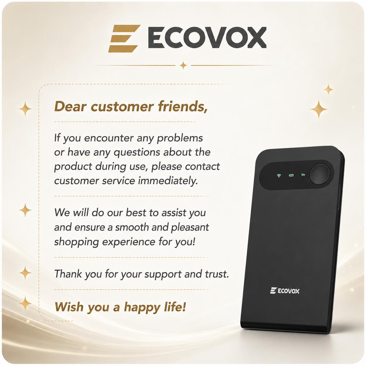 ECOVOX 2026 High Speed Wireless WiFi Hotspot Portable Pocket Wi-Fi Router - 4G LTE WiFi 6, No SIM Card Required, Connect 9 Devices, 150+ Countries, Free 1GB Data, for College Students (Back To School)