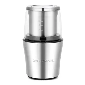 CASABREWS KWG130 Electric Stainless Steel Blade Coffee Equipment for Coffee Beans and Spices, Compact Body, Daily Brewing