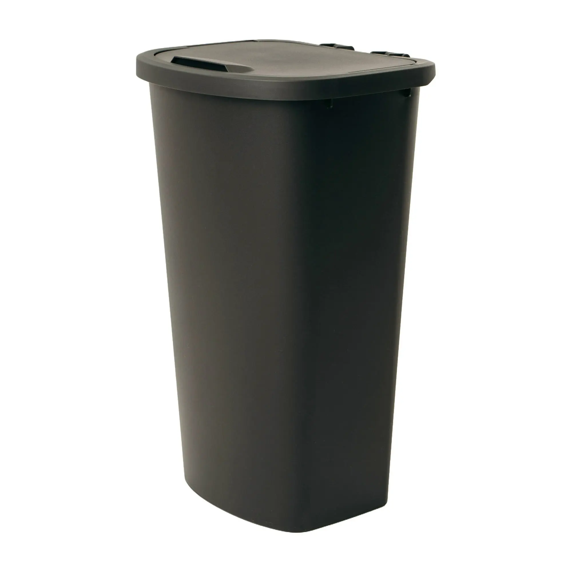 11gal Polypropylene Rectangular Kitchen Trash Can with Lift-Top Lid - Single Unit Indoor Use Home & Office Wastebasket