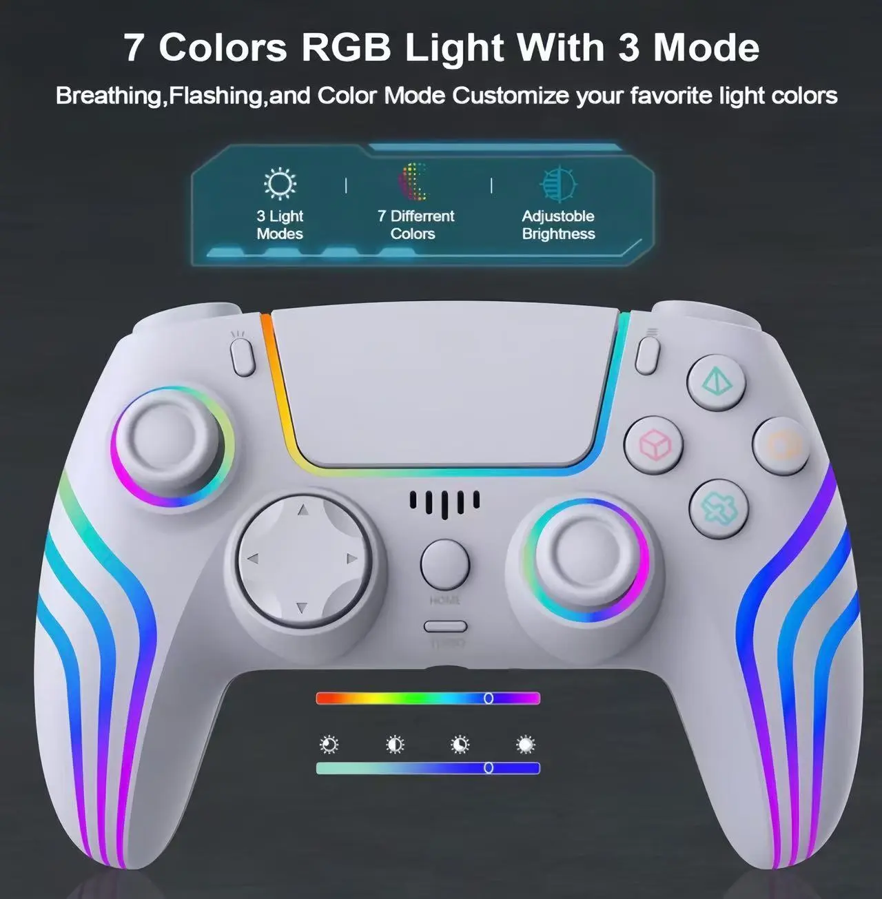 PS5 Pro Wireless Gamepad Controller with Programmable Jack for Tailored Audio, Vibration, 6-Axis Gyro, Multi-Platform Compatibility, Force Feedback - Gaming Console Accessory for Gamers