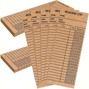 Reading List Bookmark Set, Book Accessories, 20/50pcs Personal Library Cards, Ideal Gift & Essential for Book Lovers, Enhance Your Reading Experience