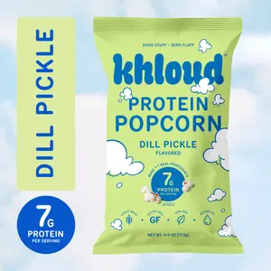 Dill Pickle Khloud Protein Popcorn by Khloe Kardashian | 7g of Protein Per Serving | No Seed Oils | Gluten-Free | Available in 4pk or 12pk