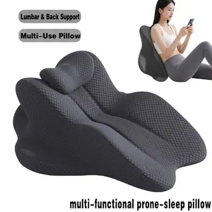 Travel Pillows Multi-Functional Prone Sleep Pillow | Lumbar & Back Support for Reading, Relaxing & Travel Use Ergonomic Prone Pillow Multi-Use for Travel & Home Comfort