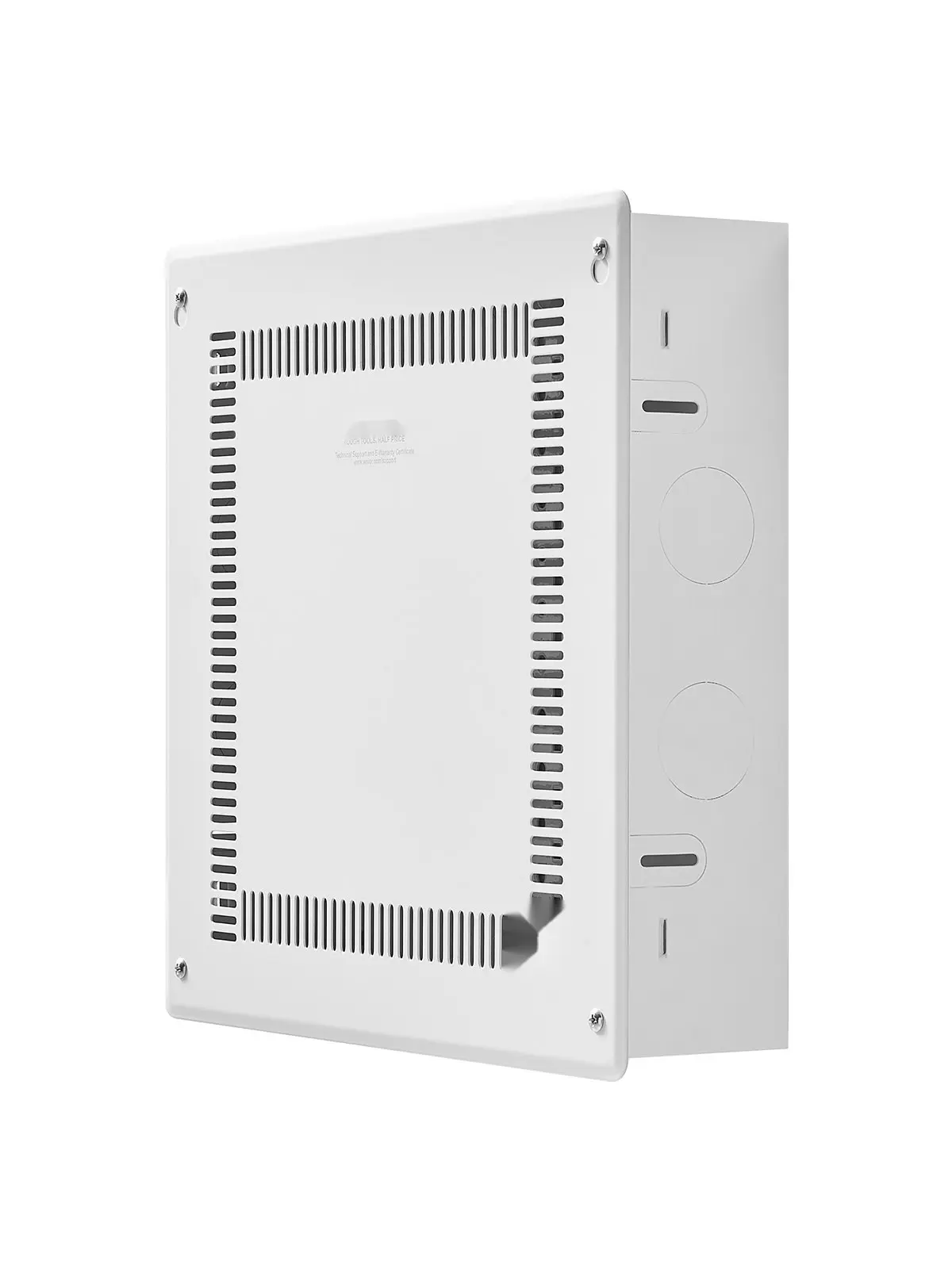 Structured Media Enclosure 14-Inch Recessed In-Wall TV Media Box With Cover, Cable Management System, Steel Chassis, Flush Mount Construction, Hidden Wiring, Durable Home Theater AV Equipment Housing For Organized Entertainment