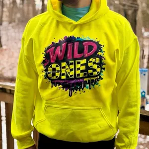 Wild Ones Checkered Paint Drip Hoodie