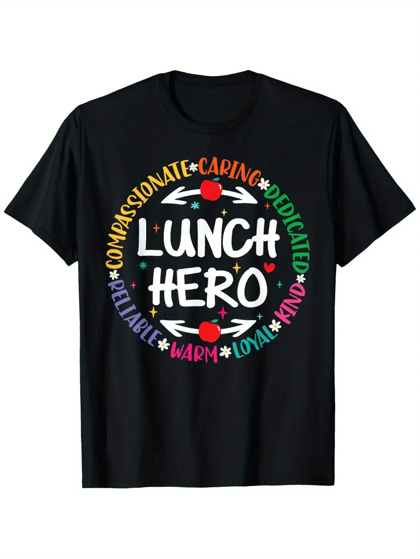 Men's Lunch Hero Squad Cafeteria Crew T-Shirt - Soft Breathable Cotton Tee Suitable for School Cafeteria Workers, Casual Workwear, Year-Round, Ideal for Lunch Heroes & Food Service Staff Gift (Machine Washable)