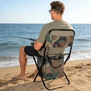 Portable Folding Camping Chair, Lightweight Backrest Bench, Outdoor Foldable Seat with Backpack, Portable Travel Chair, Ideal for Camping, Hunting, Fishing