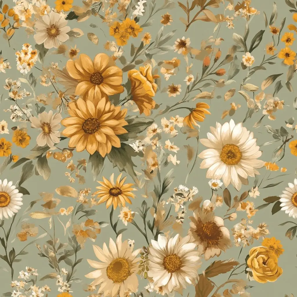 Farmhouse Blooms Wallpaper
