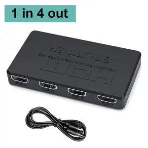 4K 2K HDMI Compatible Splitter, 1 In 4 Out, 4x1 / 2x1 HDTV Switcher, HDMI Compatible Adapter, High-Definition Video Switcher for Xbox, PS4, DVD, PC, and Laptop