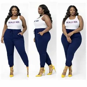 PLUS SIZE NAVY BLUE JOGGERS **JOGGERS ONLY*