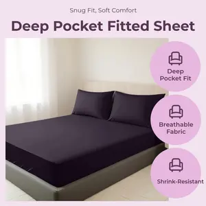 Essential Deep Pocket Fitted Sheet, Fits Mattresses up to 16", All Around Elastic, Soft Brushed Microfiber, Shrink and Fade Resistant, Twin Full Queen King | Utopia Bedding