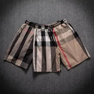2025 Men New Plaid Trends-end Drape Loose Beach Pants Casual Comfortable Fashion Shorts Male Thin Short Pants great gift
