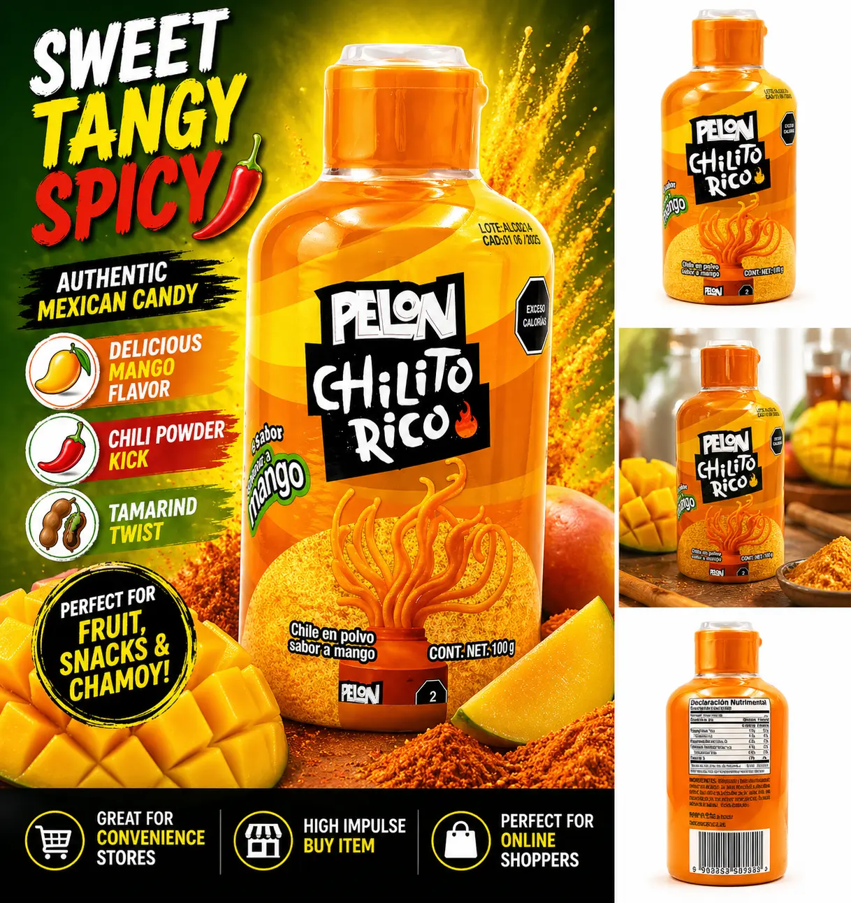 Pelon Chilito Rico Mango Powder Candy – Sweet, Tangy & Spicy Mexican Candy