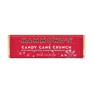 Candy Cane Crunch Chocolate Bars