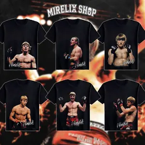[Collection] Baddy The Baddy Pimblett Graphic T-Shirt Men's MMA Combat Sports Apparel UFC Lightweight Fighter Signature Print Casual Everyday Streetwear Mixed Martial Arts Fan Premium Tops For US Mens Wear