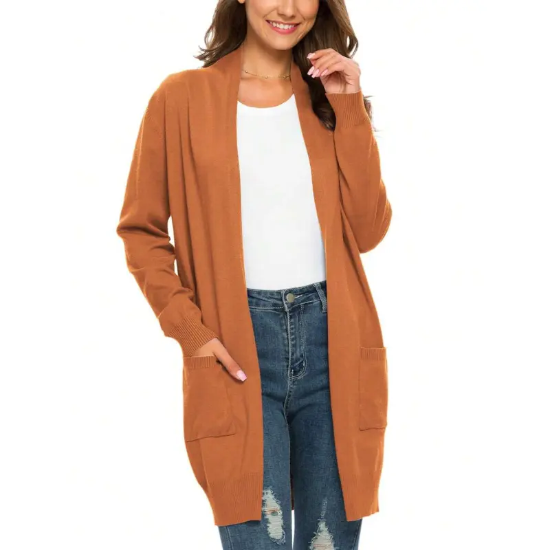 Womens Classic Draped Kimono Cardigans Long Sleeve Open Front Casual Knit Cardigan Sweaters Coat Soft Outwear