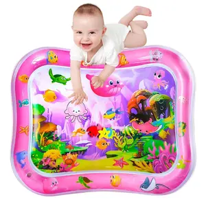 [New Deal] Extra Big Infant Toys, Tummy time mats,Tummy time Toys, Baby Pink Water Play mat, Fun Early Development Activity Play Center for Newborn, Pink 39.5x31.5 in.