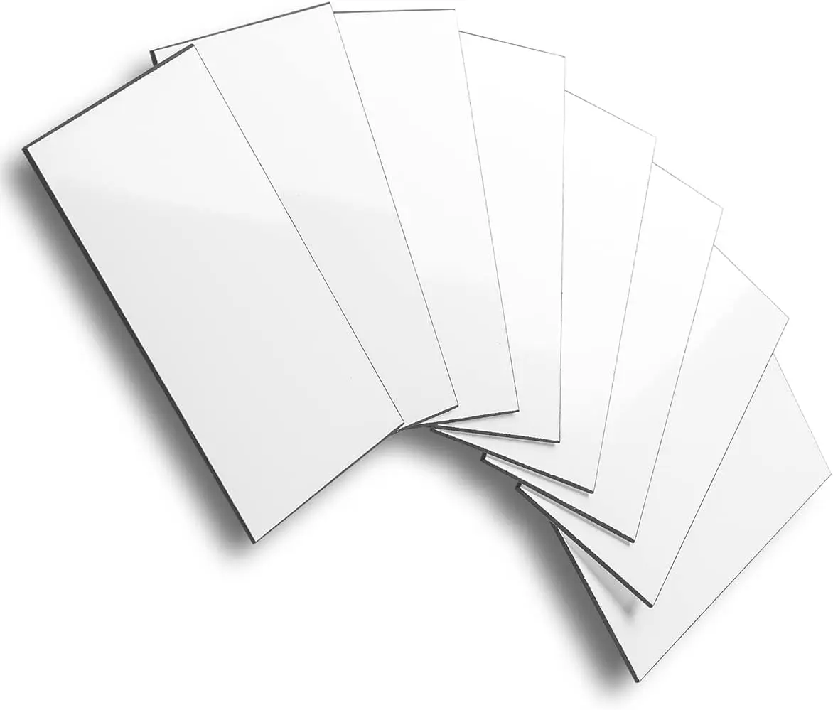 3"x6" Polished White Thick PVC Composite Peel-and-Stick Subway Tile Backsplash, 100 Sheets (12.11 sq ft), Easy DIY, Anti-Scratch, Heat Resistant for Kitchen, Fireplaces (Home Improvement Building Supplies)