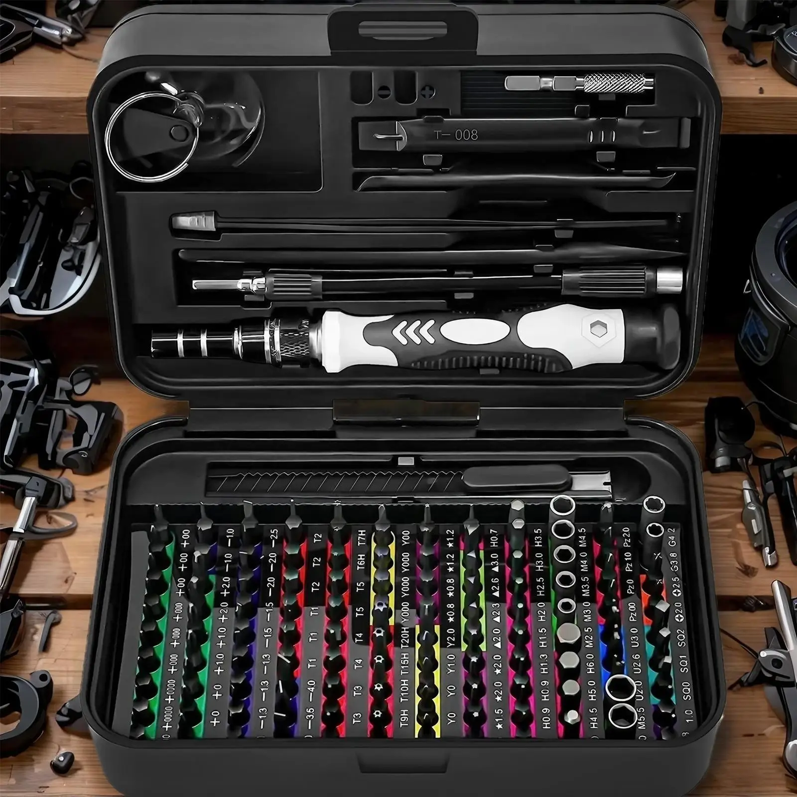 132-in-1 Precision Screwdriver Set, Multifunctional Screwdriver Set with 108 CRV Magnetic Bits, Tool Kit for Electronic Products, Precision Ratchet Sc