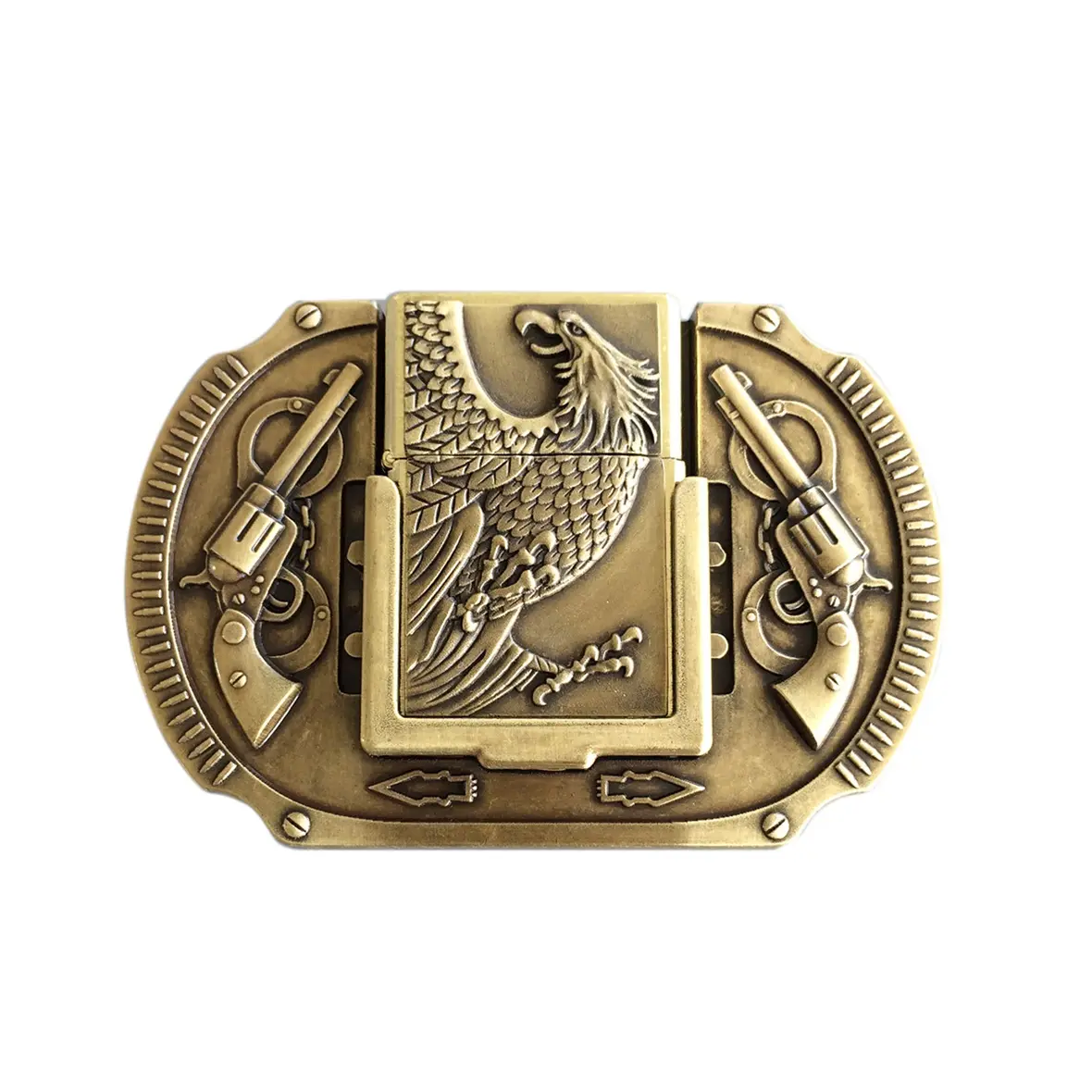 Vintage Bronze Western Eagle Wildlife Belt Buckle Men Accessories