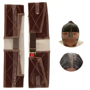 Adjustable Lace Wig Grip Band - Non-slip Velvet Wig Band for Wigs - Light Brown