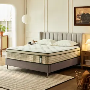 14" Hybrid Mattress in a Box – Gel Memory Foam + Pocket Springs, Medium Firm, Zoned Support & Motion Isolation