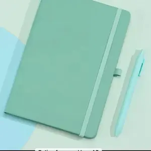 Cuaderno , De notas ,Diario de tapa dura de cuero para todo tipo de trabajo oficina uso personal .