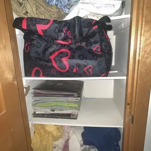 Random Heart Pattern Clothes Storage Bag, Large Capacity Clothes Storage Box, Collapsible Clothes Organizer for Home Bedroom