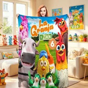 La Granja De Zenon Flannel Blanket Ultra Soft Warm Cozy Throw Blanket for Sofa Bed Office Travel Plush Fleece All Season Gift for Kids Christmas Halloween Birthday Home Decor Adult Children's Blankets