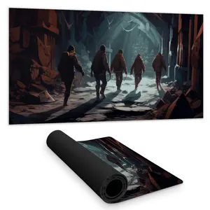 MWW C1DM1531GXPBAZ 16 x 32 in. The Catacombs - Brown Desk Mat for Elegant Home Decor