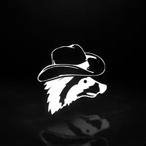 Racoon with Hat Vinyl Decal