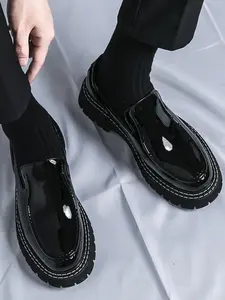 Men's Business Fashion PU Leather Dress Shoes, Formal Shoes for Work Office, Male All-match Commuter Shoes for Daily Wear, Boy, Business Style Shoes