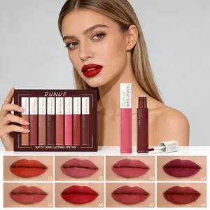 Matte Long-Lasting Lipstick Set, Waterproof Velvet Lips, Various Nude, Shades, High Pigment, Non-Drying, Transfer-Proof, All-Day Use, Daily, Makeup, Cosmetic