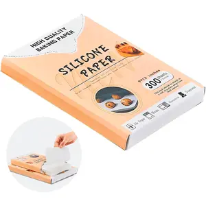 Sheet 300 count, Paper Sheets 9x13In Non-Stick Baking Paper,Precut  Paper for Baking, Cooking, Grilling, Frying and Steaming, Fit for Quarter Sheet Pans