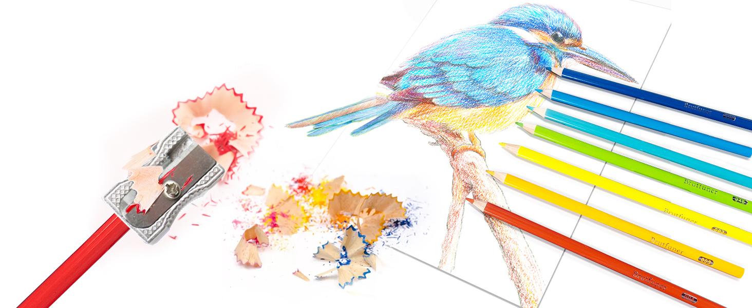 180 Colored Pencils for Adult Coloring Books, 12 Metallic Pencil, Oil Based Soft Core Professional Color Pencils for Artists , Drawing Coloring Sketching Blending