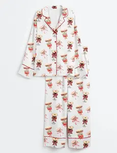 Espresso Martini Christmas Tini Time Social Club Martini Lover Satin Pajama Set, Christmas Espresso Martini Noel Santa, Sleepwear For Women