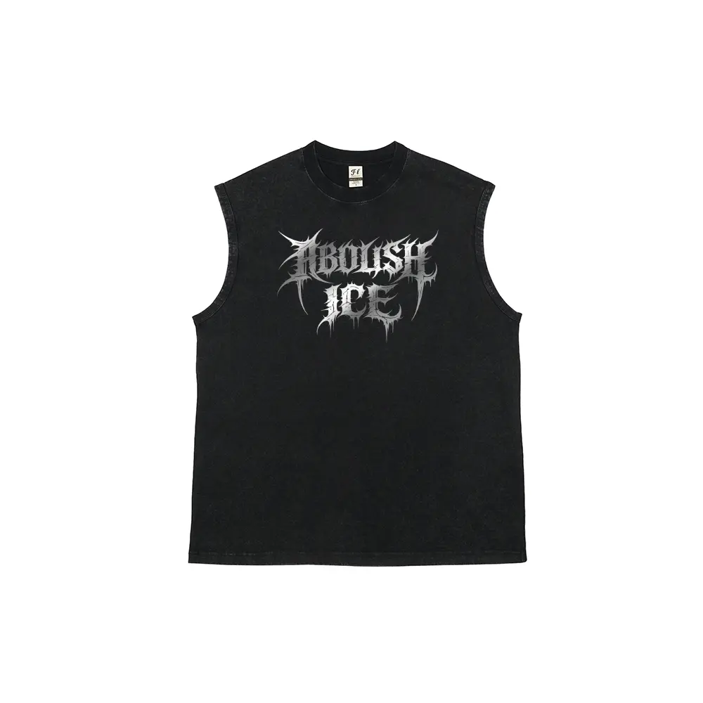 Men's Streetwear Tank Top in Soft 100% Cotton, Vintage Washed Distressed Sleeveless Top with a Casual Loose Fit, Menswear, Breathable