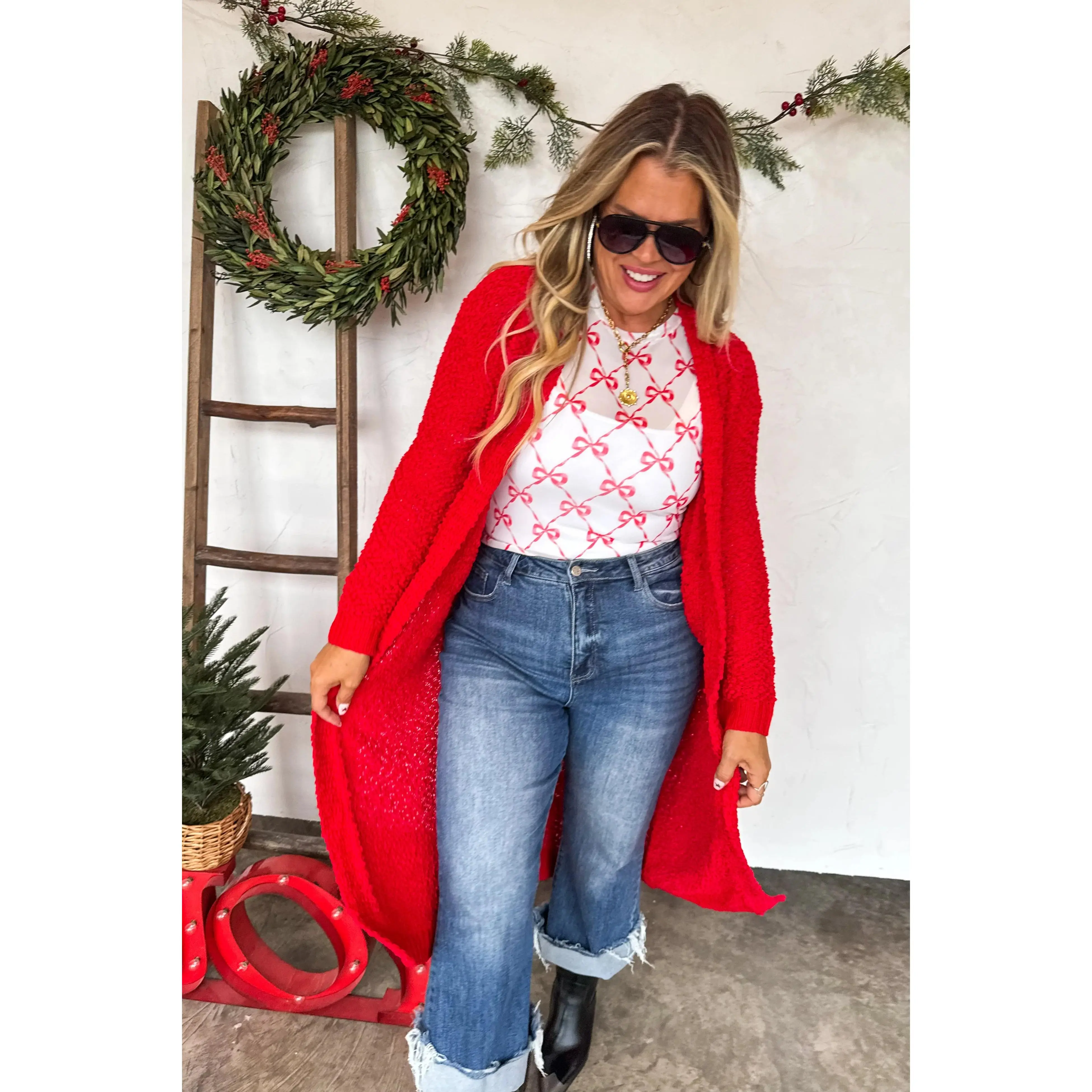 PREORDER: Poppy Knit Popcorn Cardigan