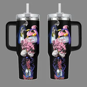 Majin Buu Dragon Anime Stainless Steel Tumbler 20oz 40oz with Handle & Straw | Chaos Absorption Saga Edition