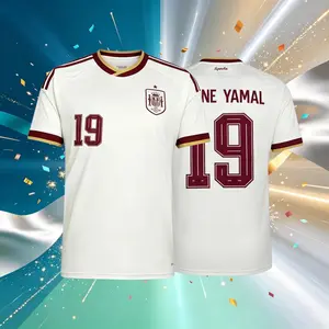 2026 Spain Home And Away Red And White 19# Lamine Yamal 20# Pedri Short And Long Sleeve Soccer Jersey Fans Version