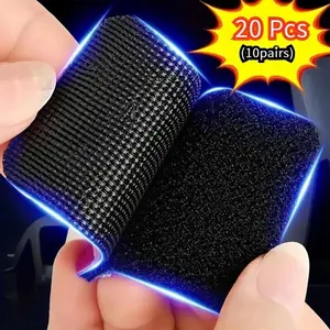 10 Pairs Heavy-Duty Adhesive Hook and Loop Tape, Secure Rugs, Decor & More in Seconds