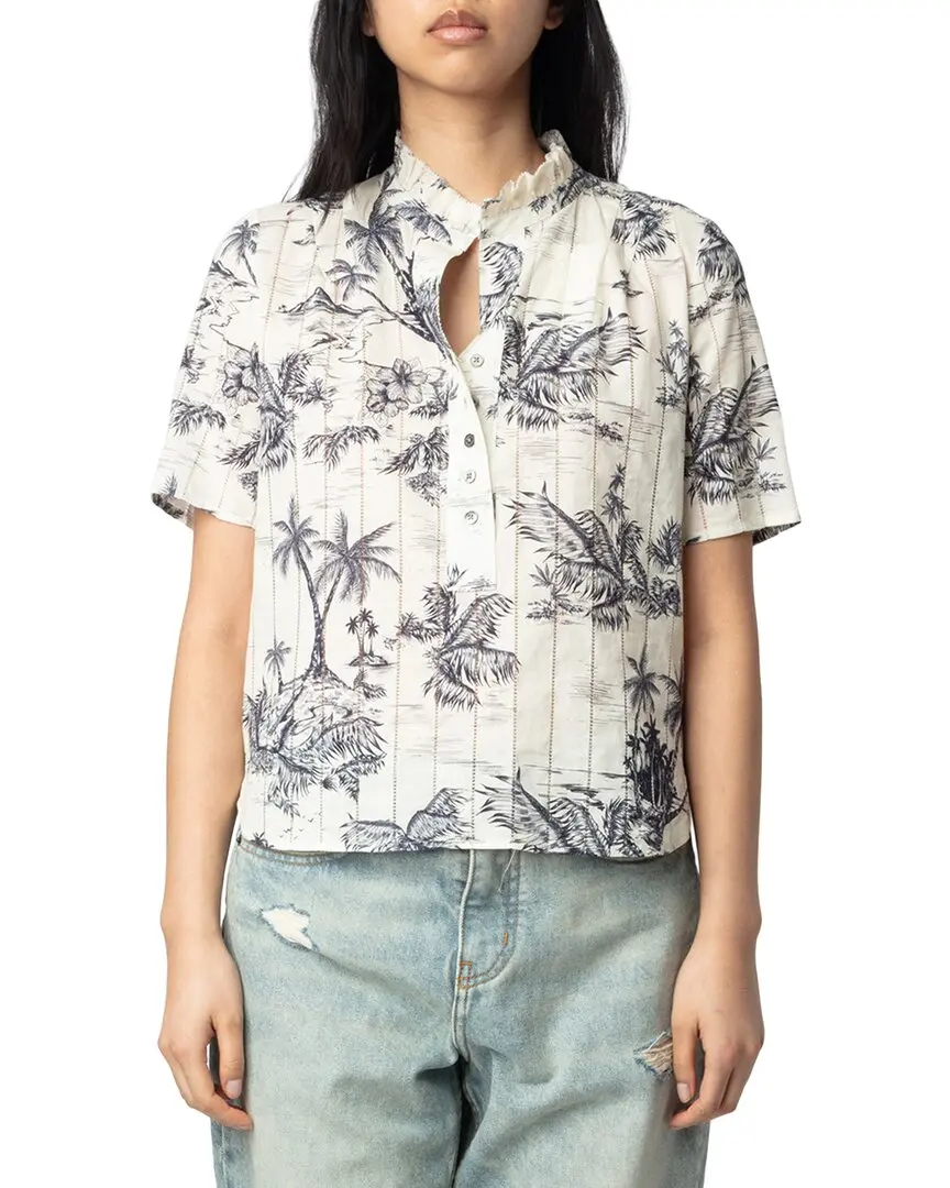 Zadig & Voltaire Topher Tropical Island Top