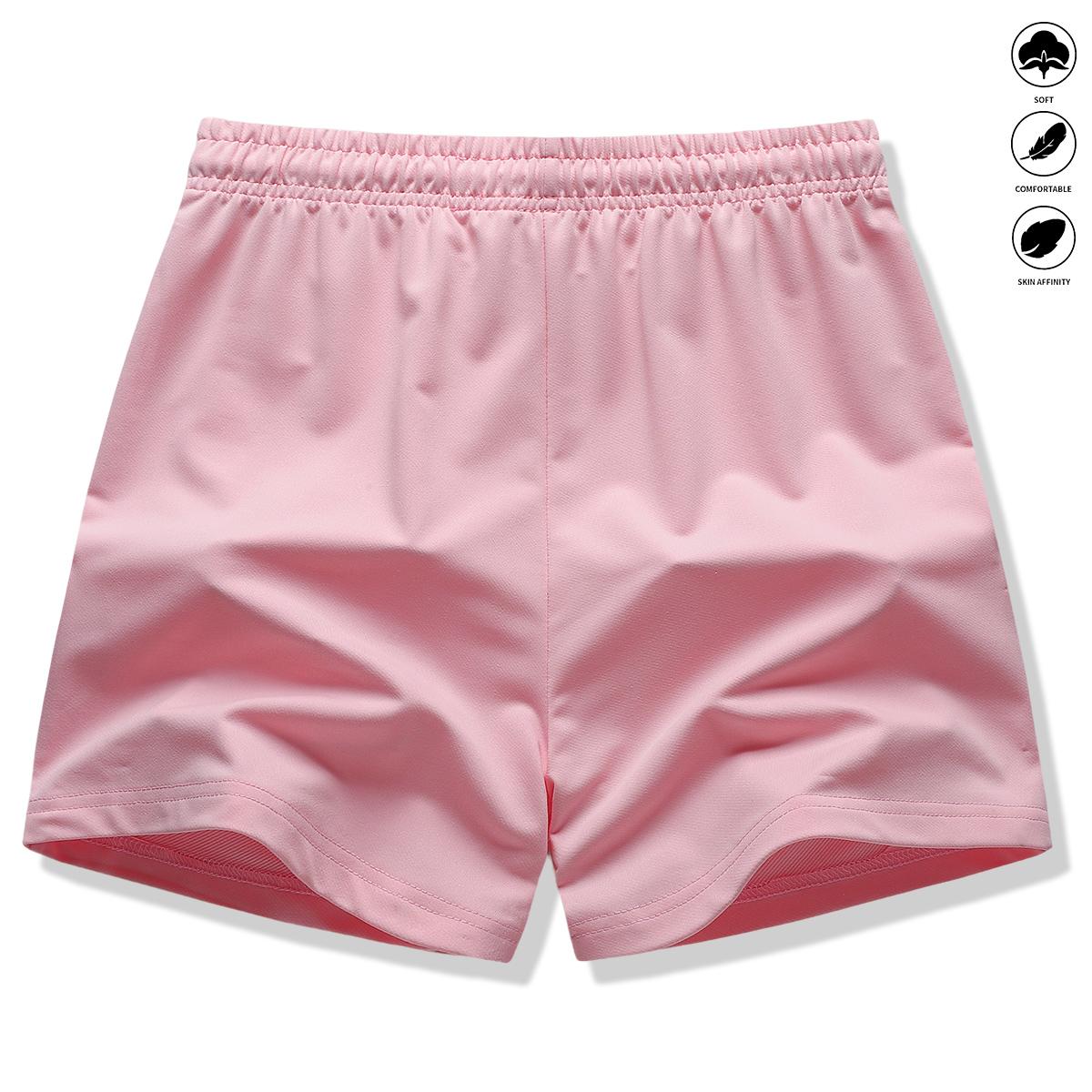 Pack of 4 women’s shorts: athletic shorts, casual shorts, solid color. Suitable for outdoor sports, fitness, running, and casual wear. Women’s shorts, summer clothing.