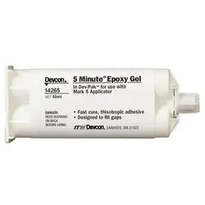 Devcon 50 mL Cartridge Two Part Epoxy 4 to 7 min Working Time, 2,500 psi Shear Strength 14265