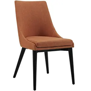 Modway Viscount Fabric Dining Chair in Orange