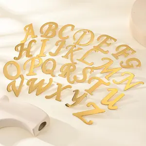 18K Gold-plated Initial Earrings, Stylish Retro Exaggerated 26 Letter Design A-Z Stainless Steel Earrings, Anniversary Commemoration, Suitable for Banquets, Parties, Vacations, Daily Life or Gift Giving, Suitable for Both Men and Women