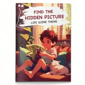 Find the Hidden Picture Look & Find Activity Book, Hidden Object Visual Search Puzzles, Detailed Scenes with Item Checklists, Train Observation and Concentration Skills, 3 Themes Options: Animals / Sports / Life Scenes