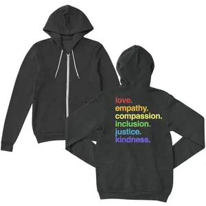 'Kindness Is' Pride Full Zip Fleece