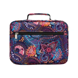 Women's Durable Bible Cover Organizer Bag with Handles, Flower Pattern, Durable Mesh Pouch, Durable Pouch